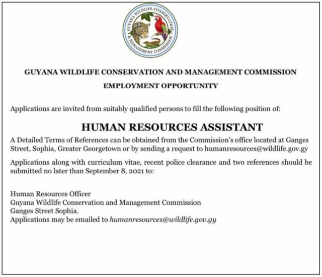 VACANCY – Human Resources Assistant